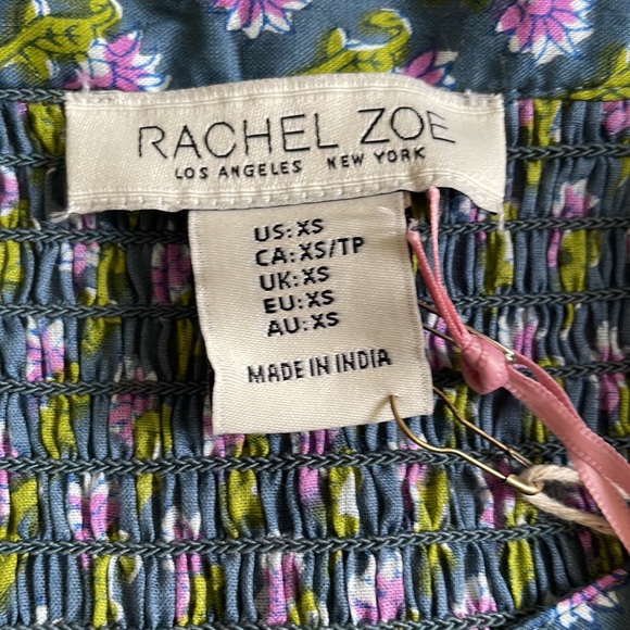 Rachel Zoe Cotton-Print Blouse XS - Picture 9 of 10